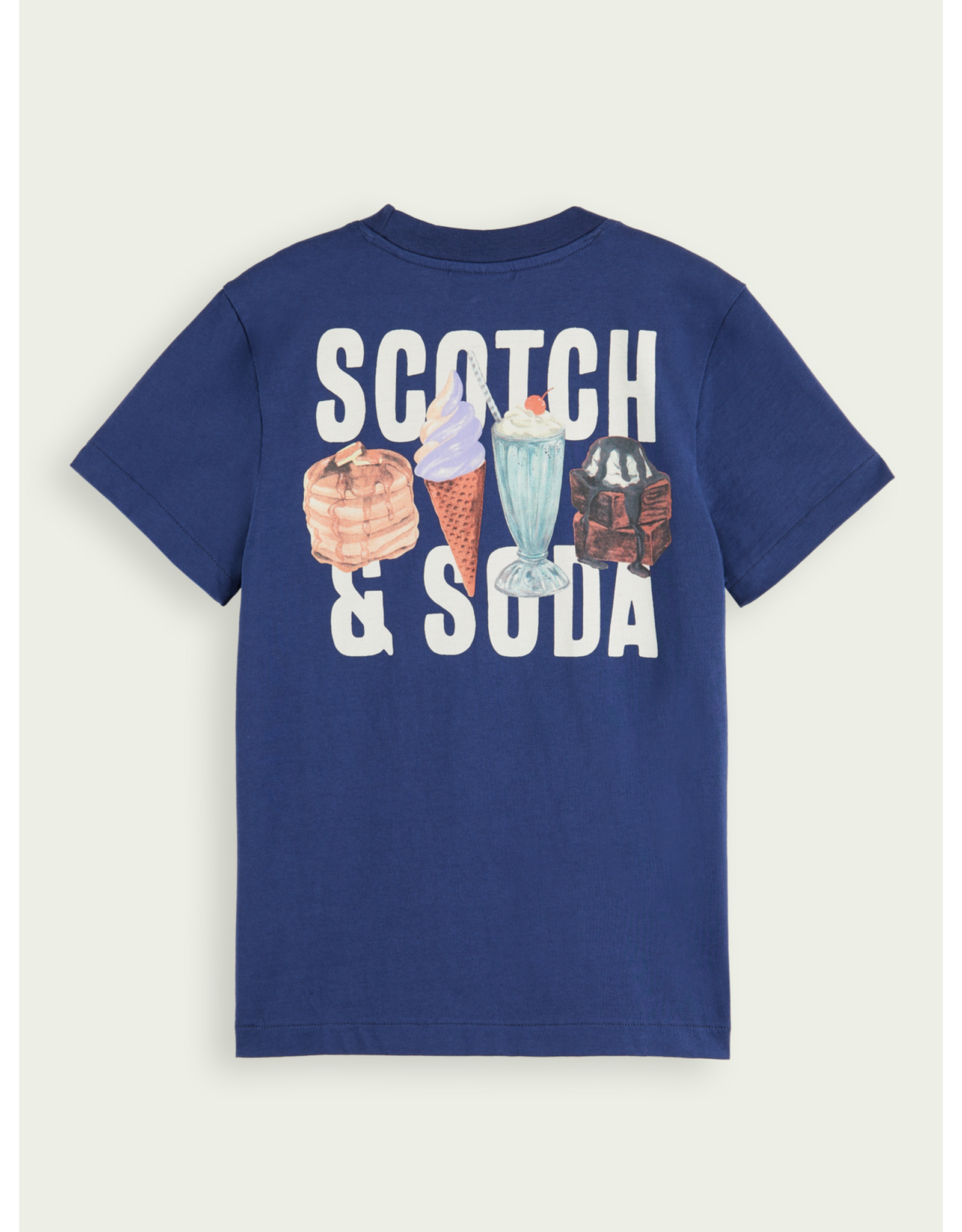 Scotch & Soda T-shirt donkerblauw ijsjes