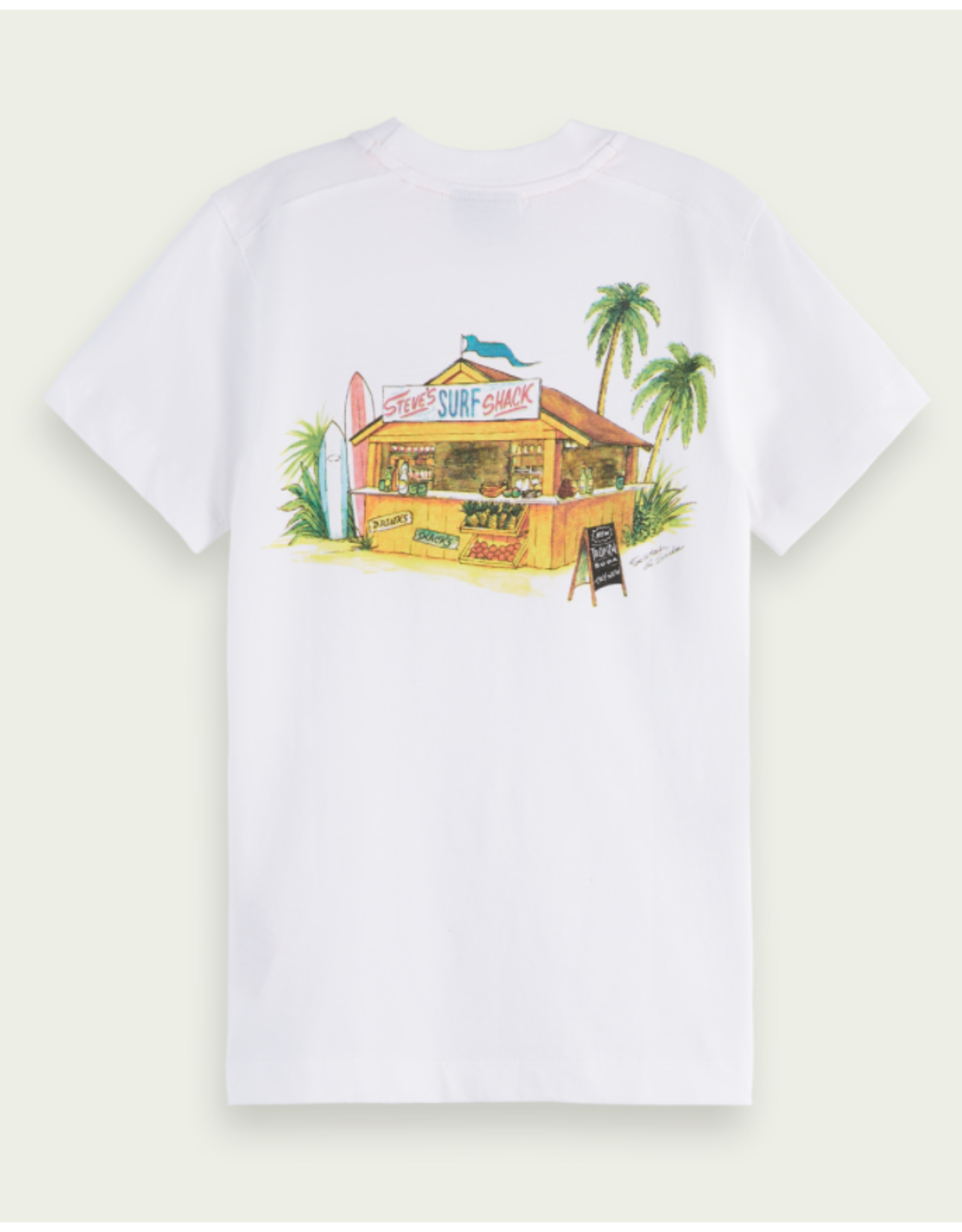 Scotch & Soda T-shirt wit surfplanken