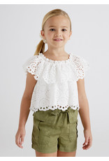 Mayoral witte blouse broderie
