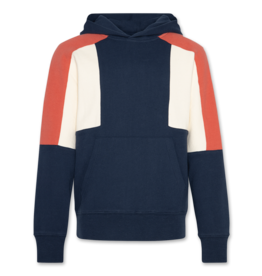 A076 hoodie oversized patch navy
