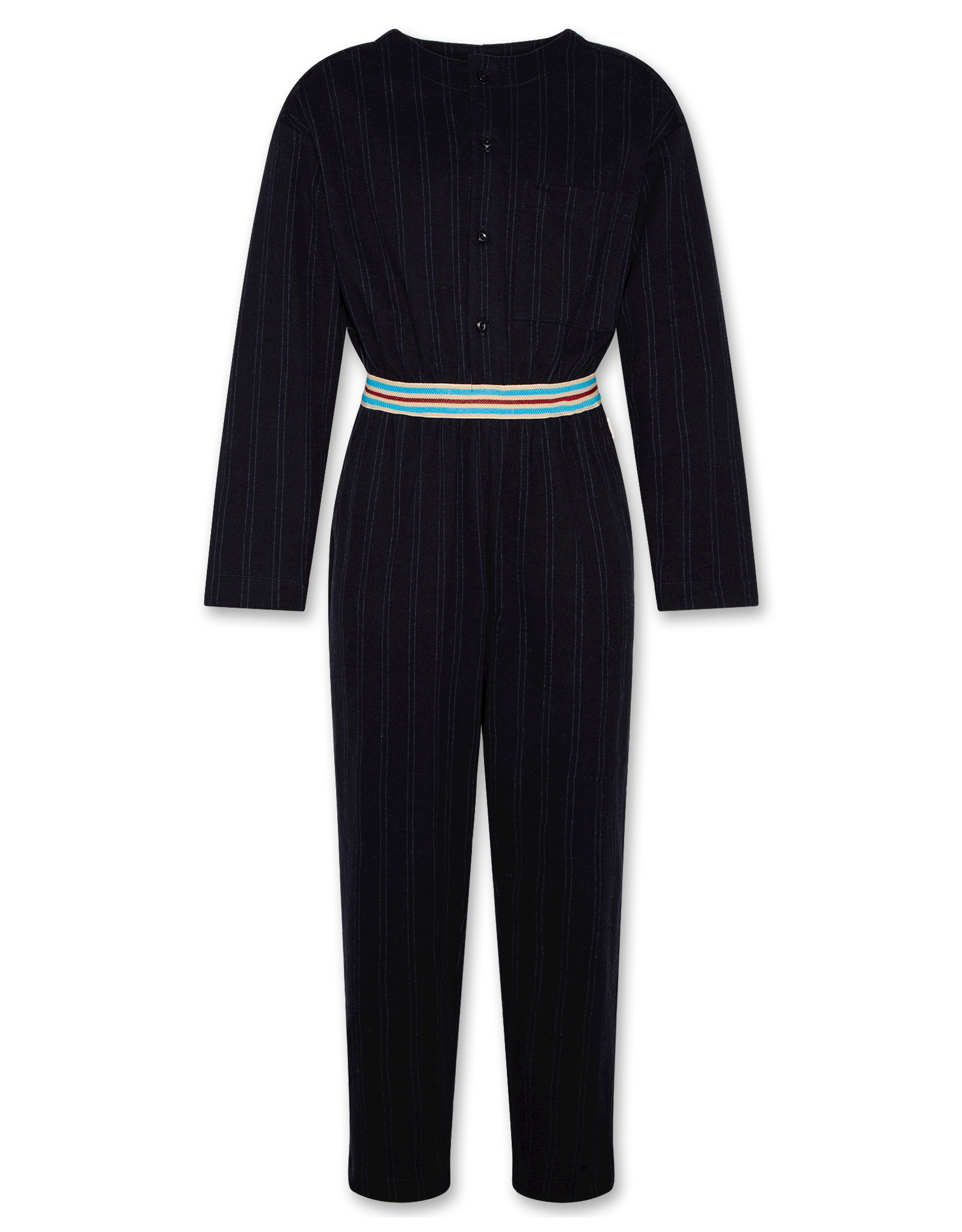 AO76 overall ash stripe navy