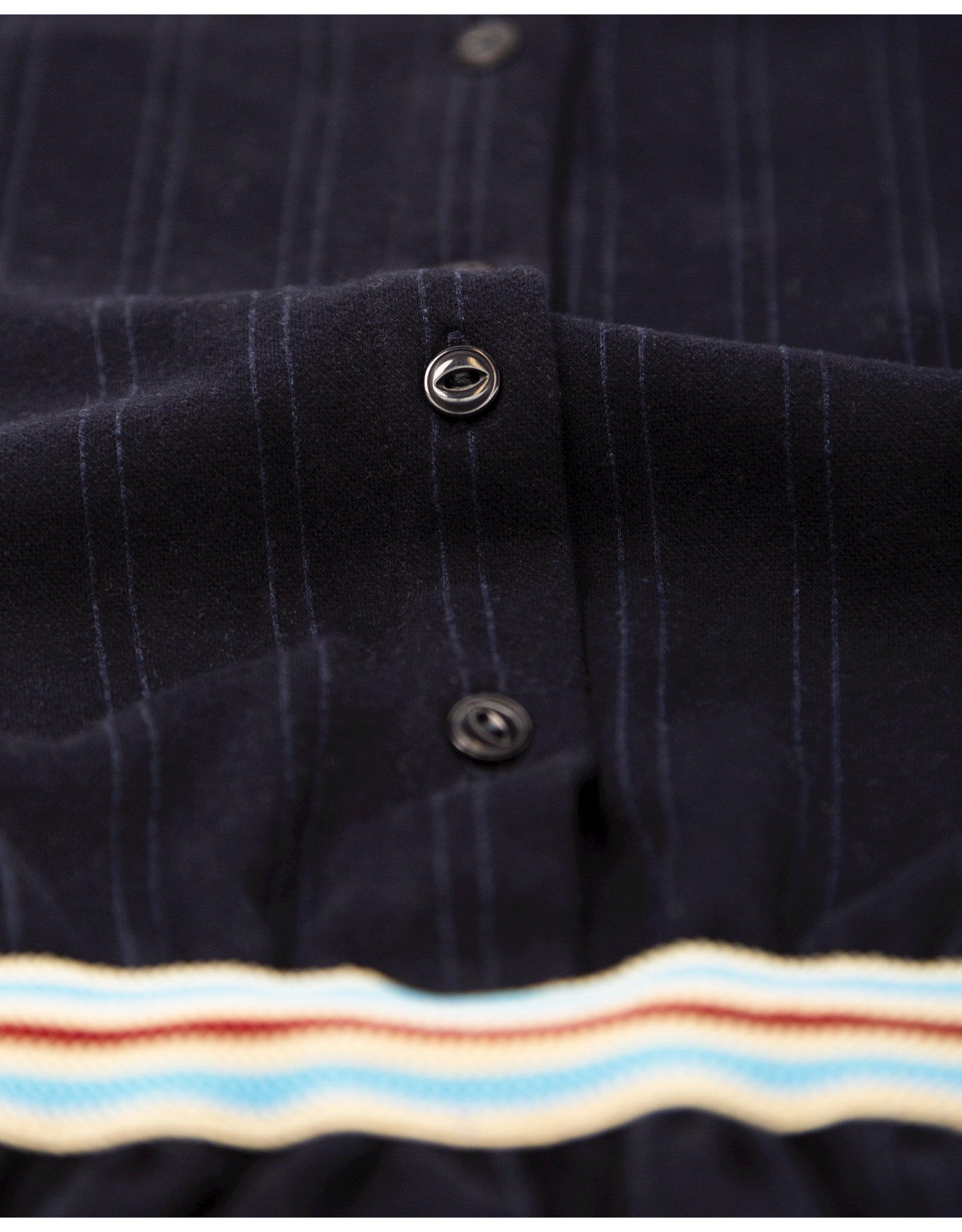 AO76 overall ash stripe navy