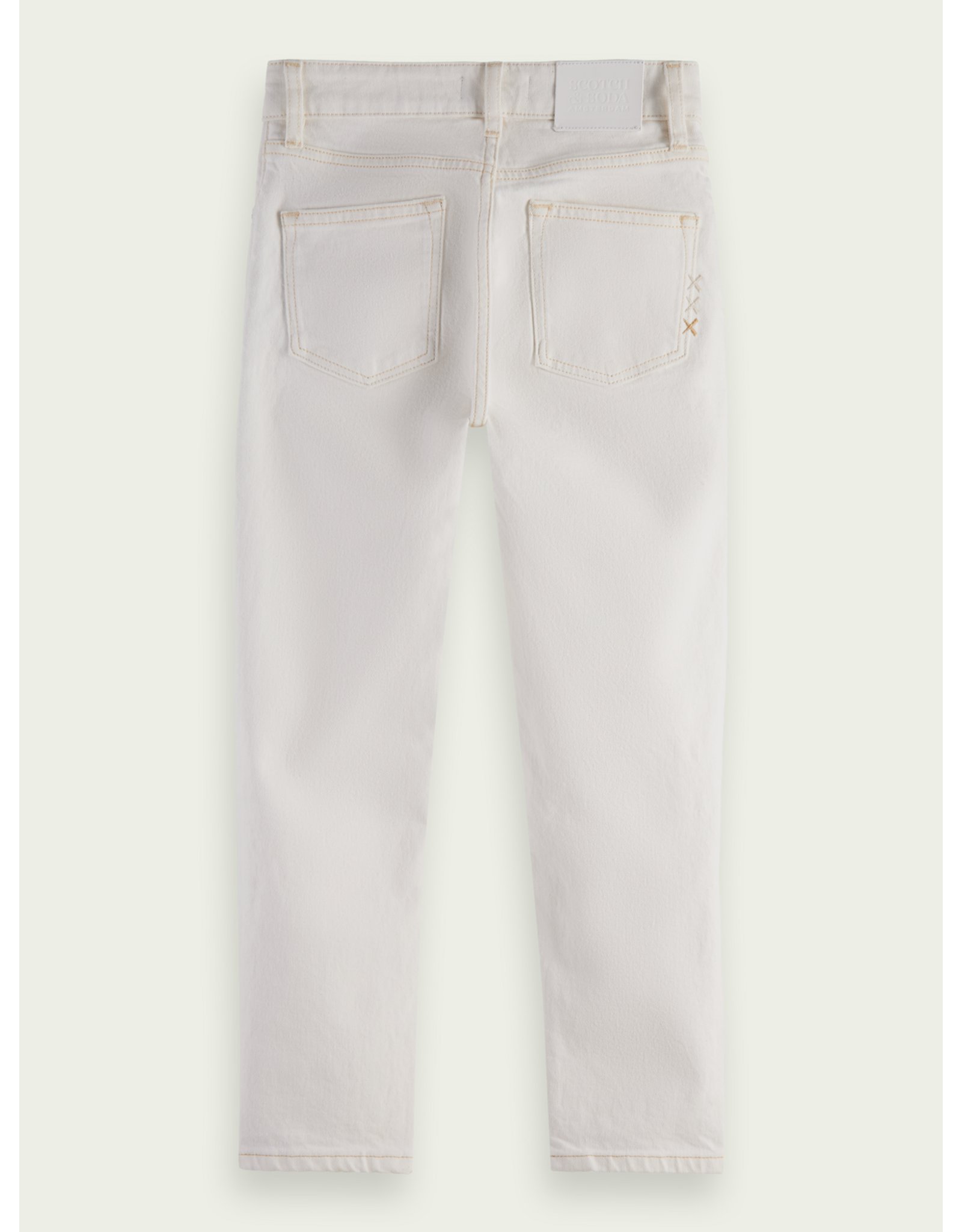 Scotch & Soda broek Dean loose tapered off white