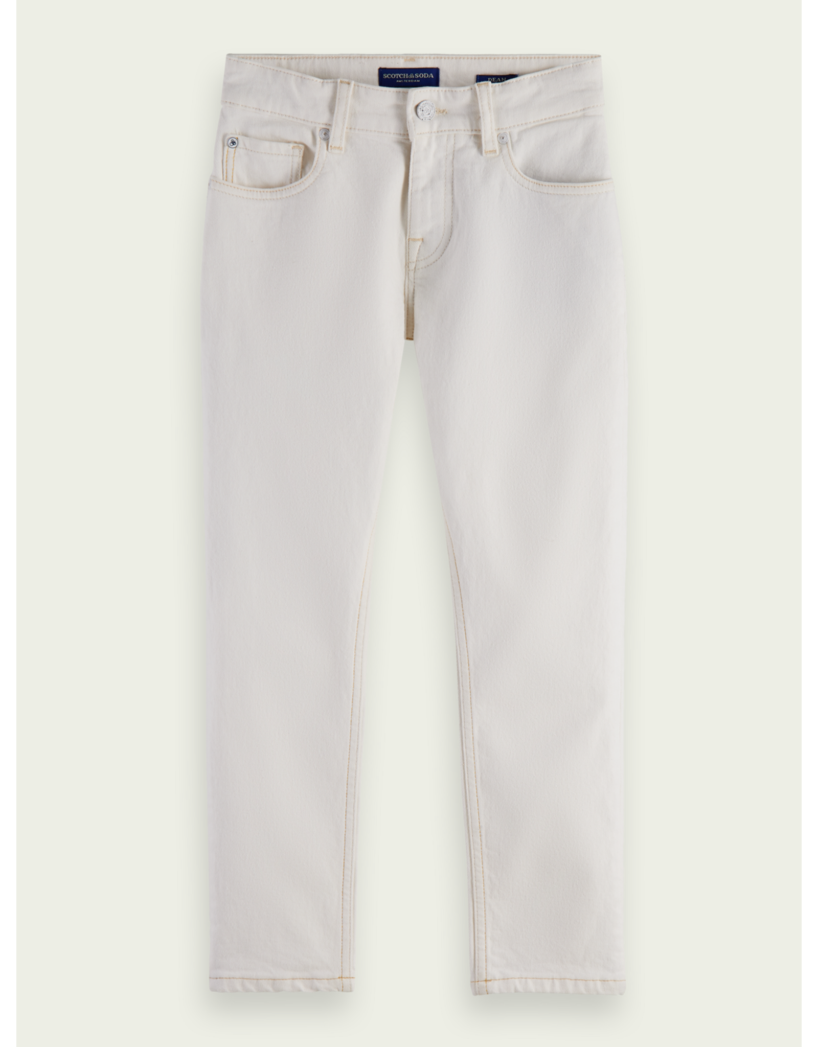 Scotch & Soda broek Dean loose tapered off white