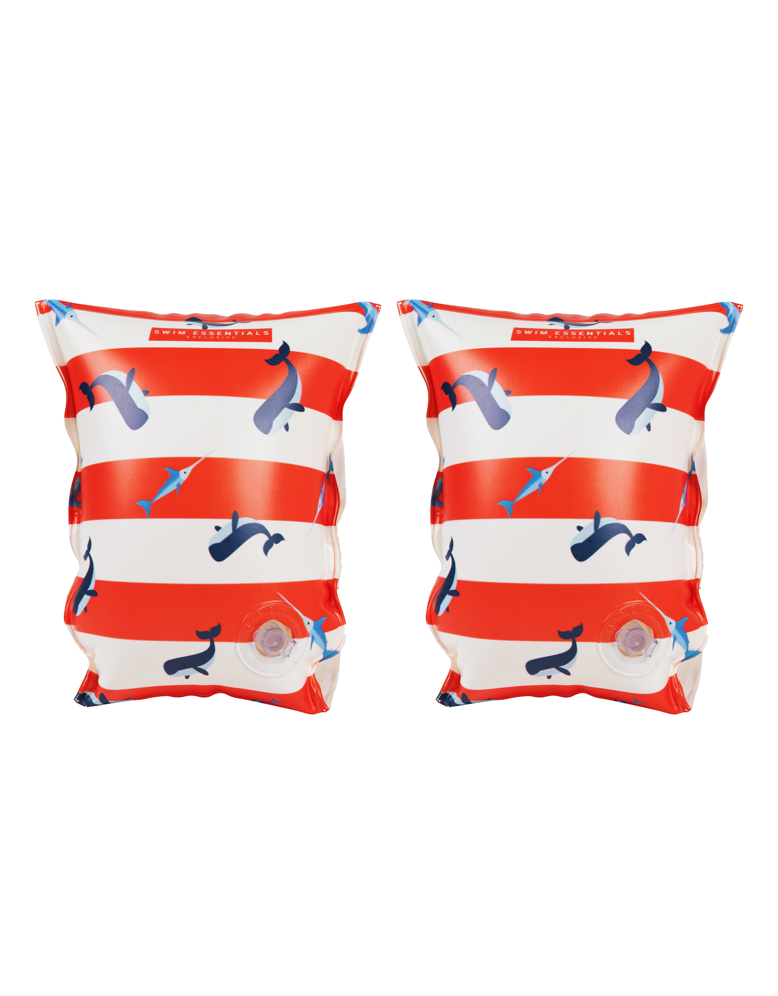 Swim Essentials zwembandjes 2-6 jaar rood wit walvis