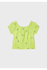 Mayoral top lime broderie bloemen