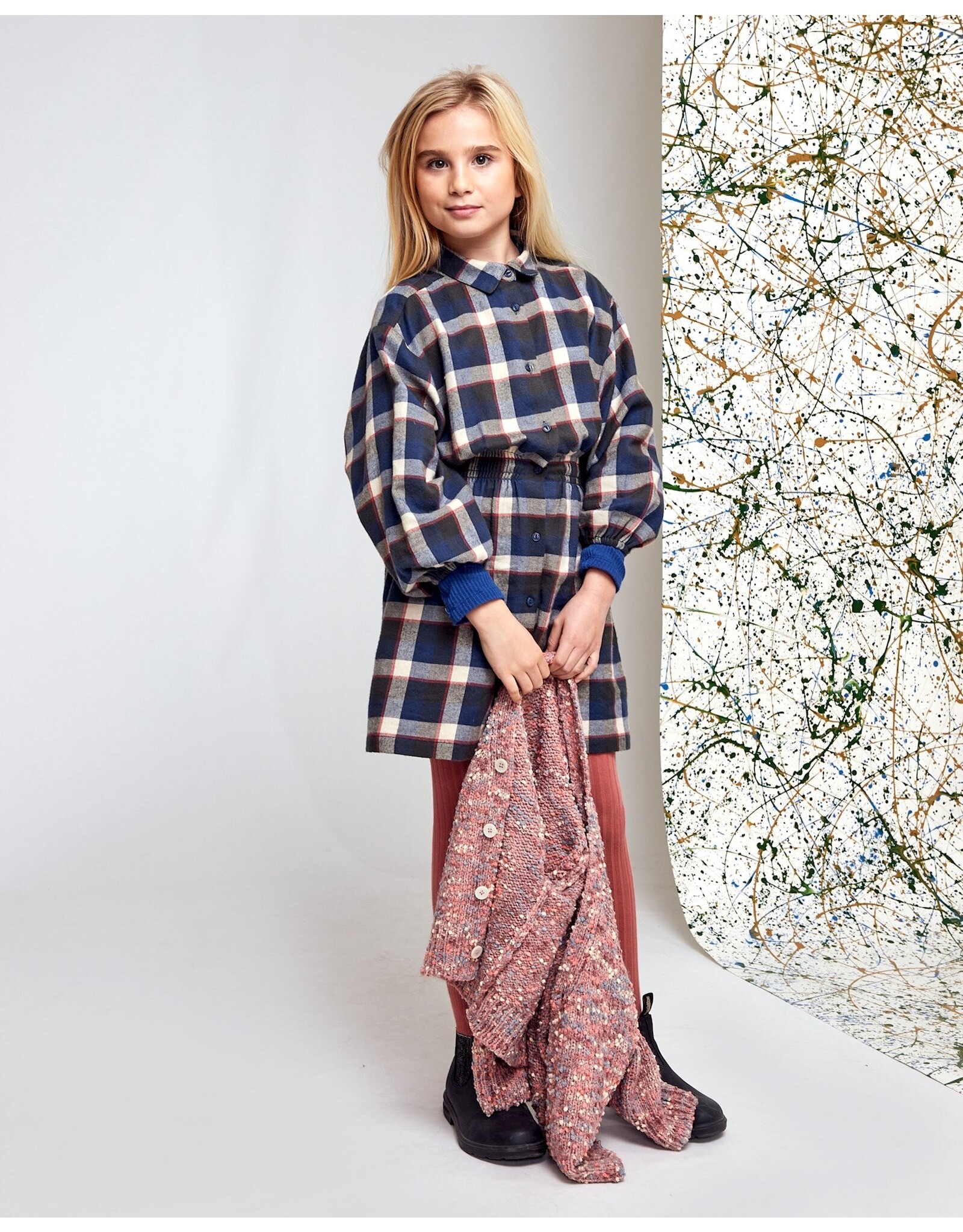 AO76 Geruite jurk modern Saranac