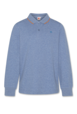 A076 Polo lange mouwen Carter heather blue