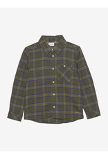 minymo hemd ruit  flannel olive blauw