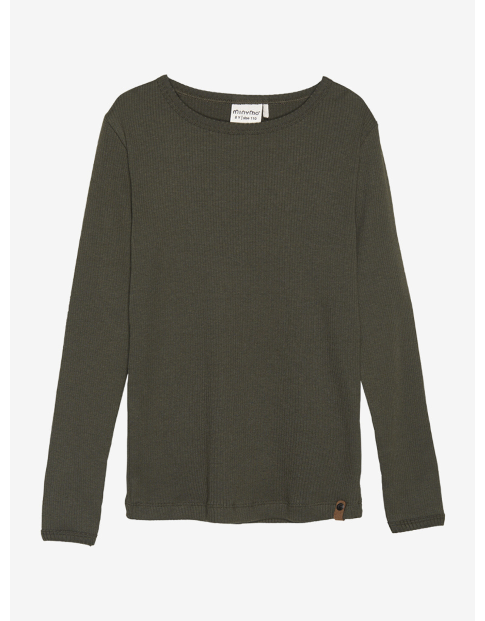 minymo t-shirt rib olive