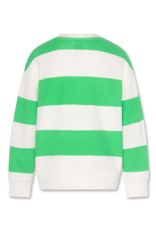 A076 sweater Oscar big stripes natural green