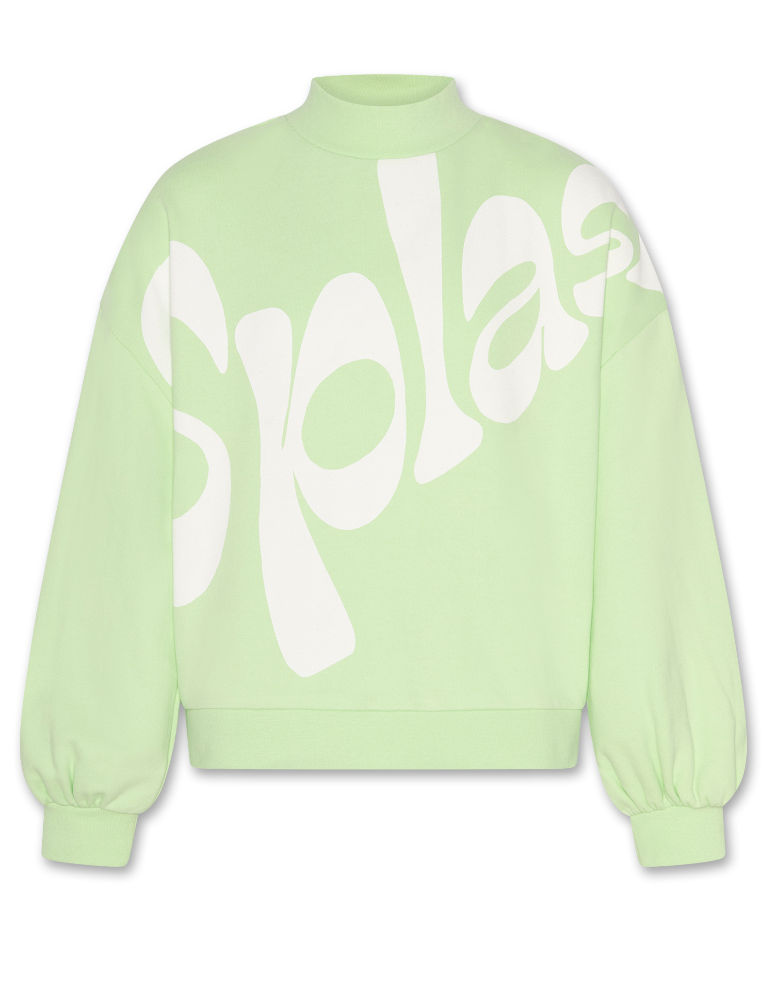 A076 sweater Violeta spalach light green