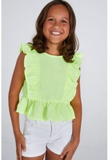 Blue Bay blouse Denise neon yellow vichy