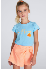 Blue Bay short Paris vichy orange