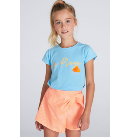 Blue Bay short Paris vichy orange