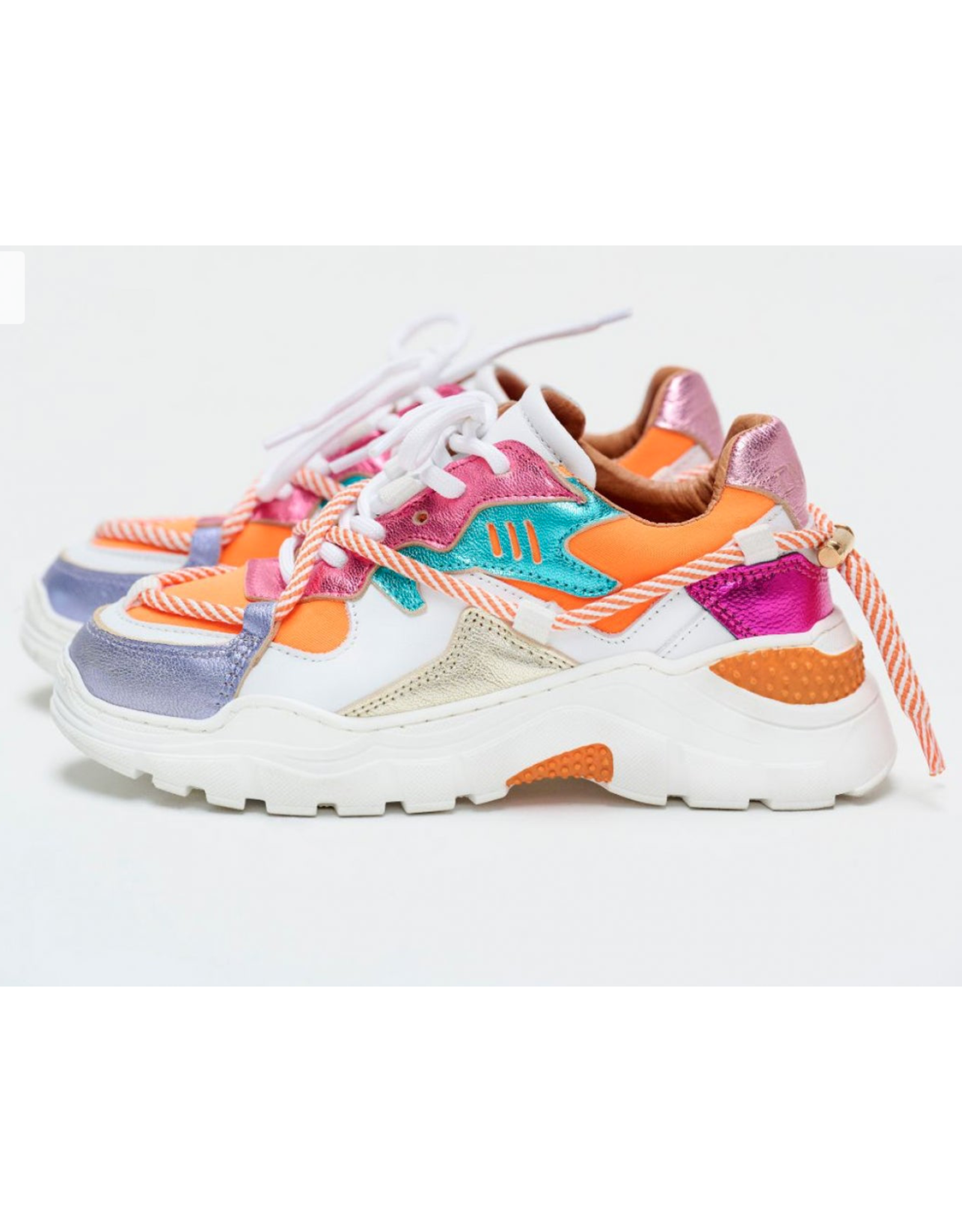 DWARS sneaker oranje / multi