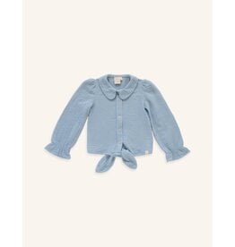 Navy Natural Faye blouse light blue mousseline