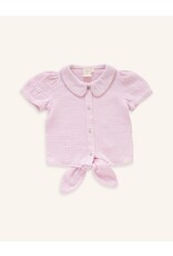 Navy Natural Faye blouse pink mousseline