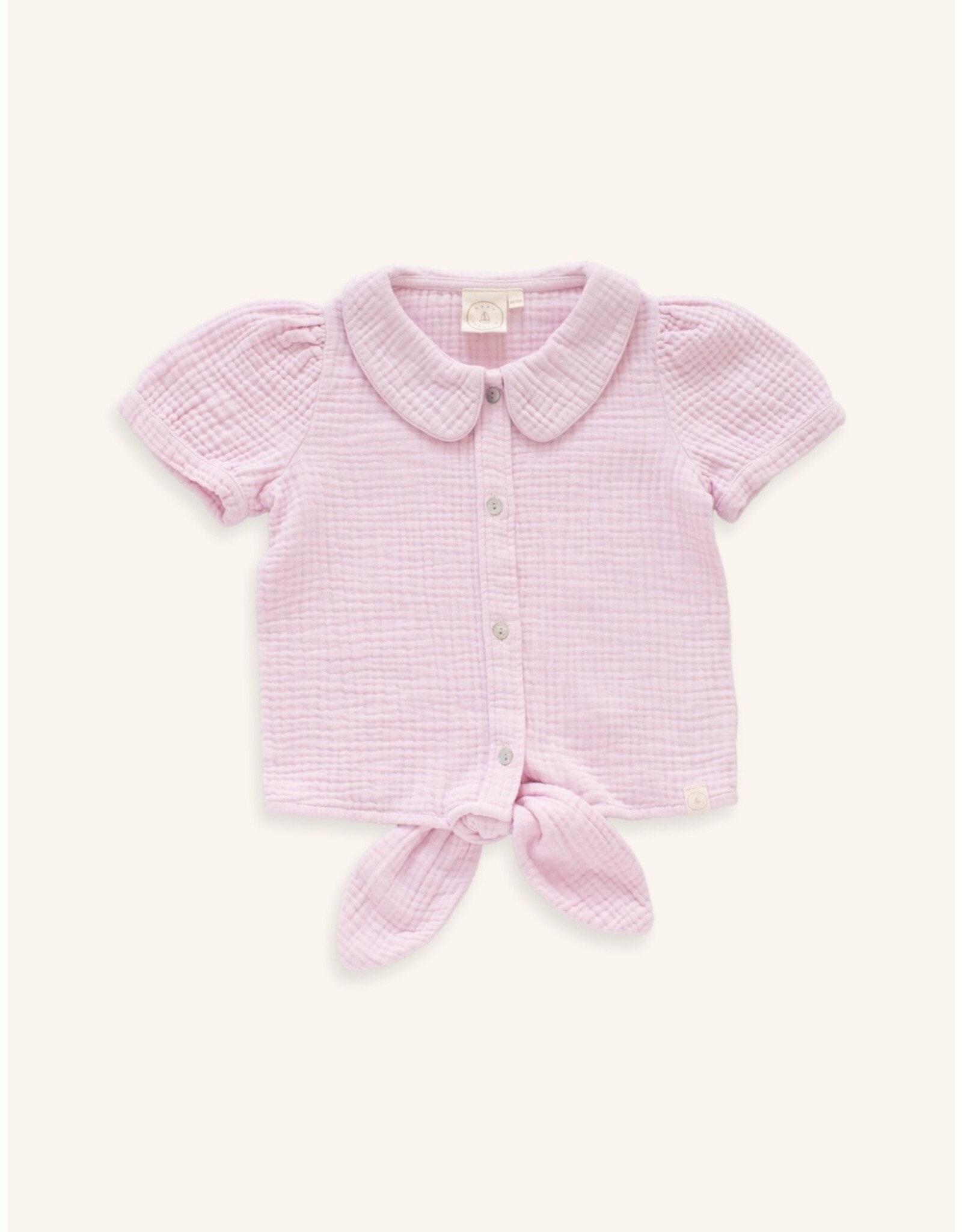Navy Natural Faye blouse pink mousseline