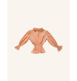 Navy Natural Lou blouse orange mousseline