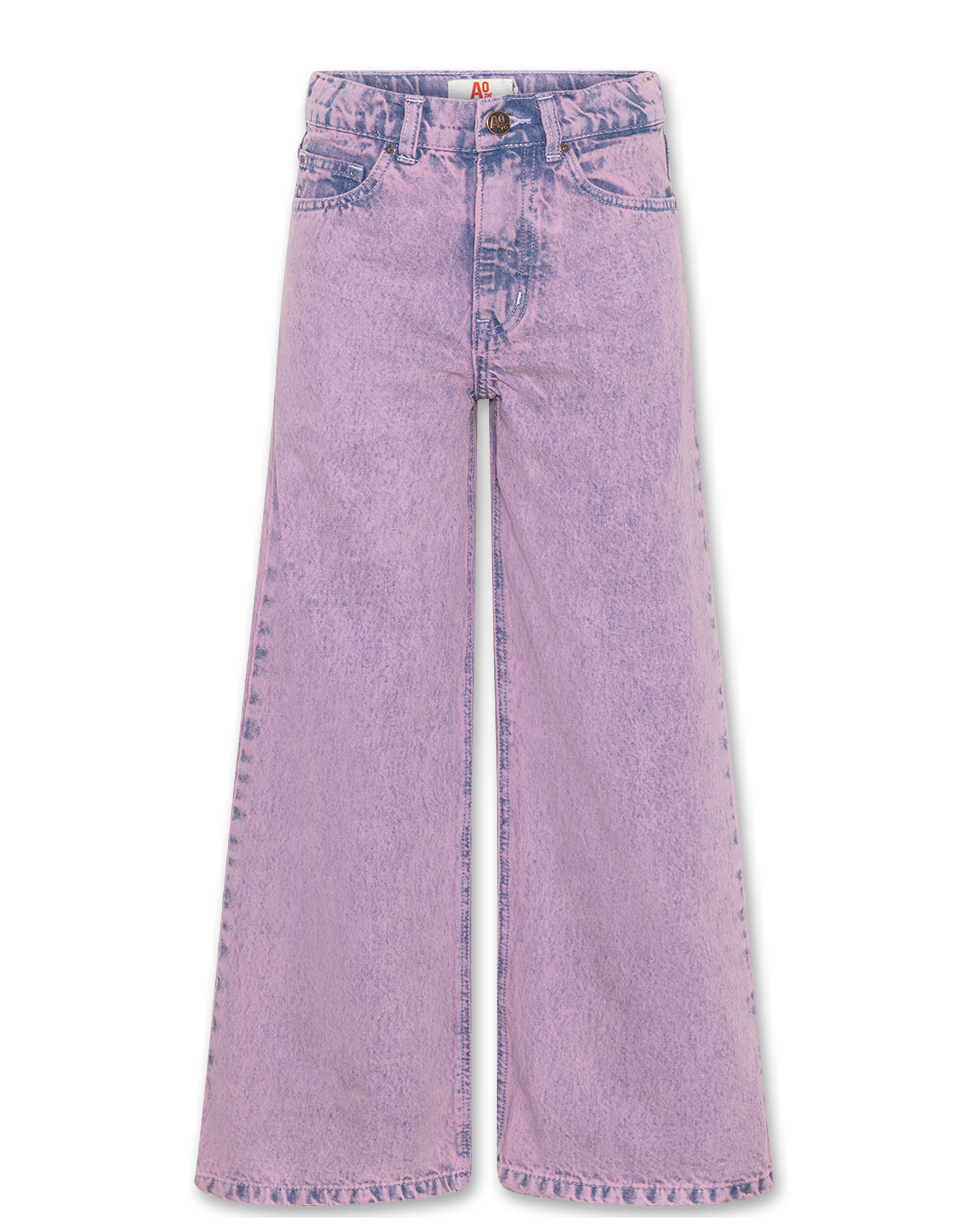 A076 Zina wijde jeans kinky denim pink