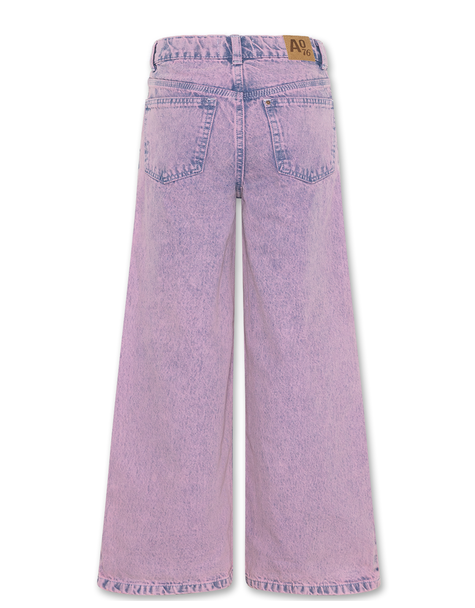 A076 Zina wijde jeans kinky denim pink