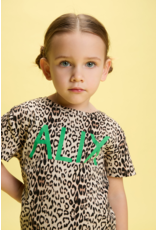Alix mini t-shirt leopard logo groen