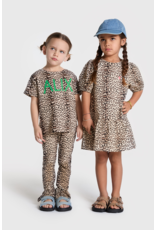 Alix mini t-shirt leopard logo groen