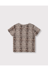 Alix mini t-shirt leopard logo groen