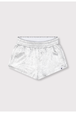 Alix mini Woven metallic short zilver