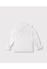 Alix mini blouse white glitter bull ruffle