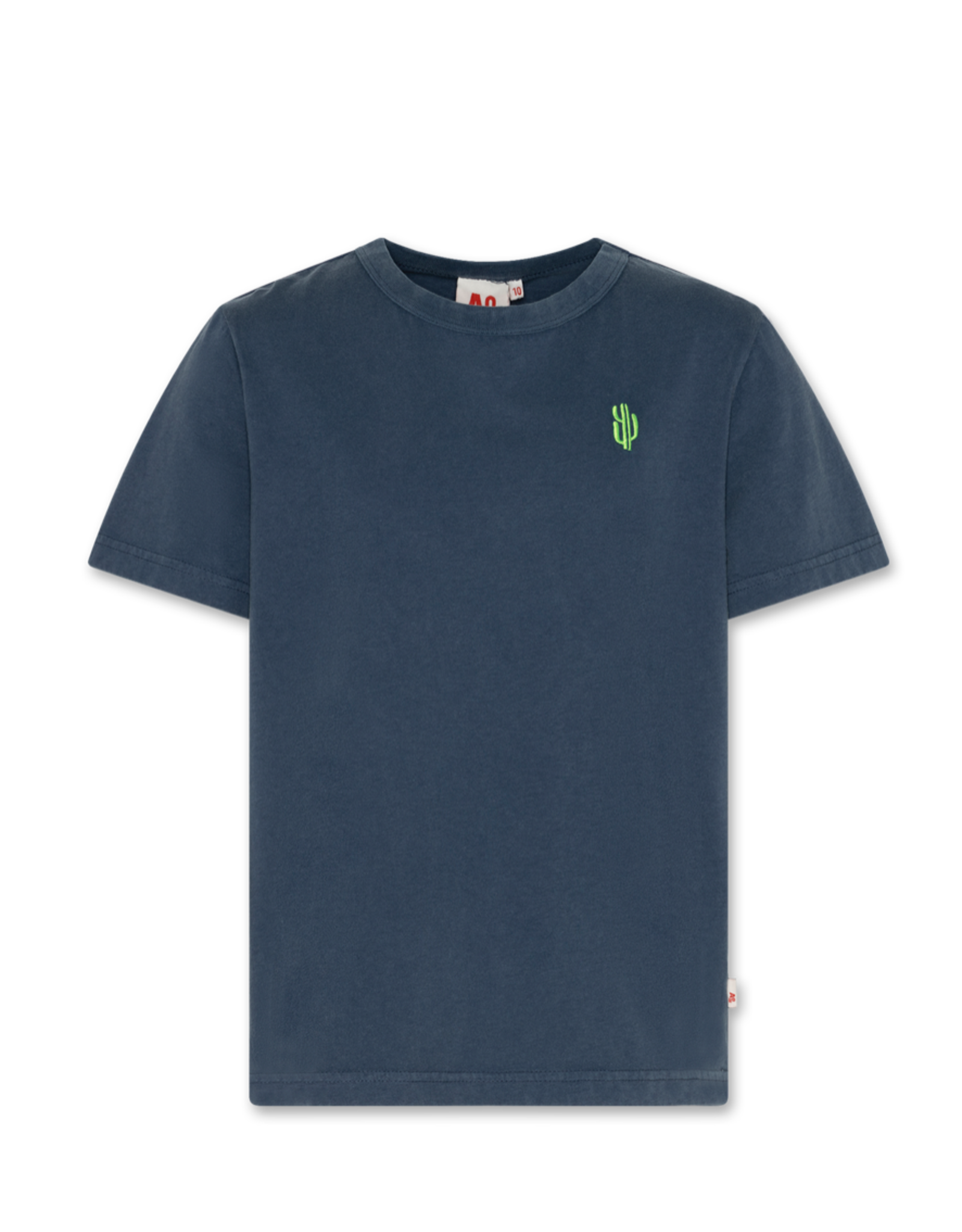 A076 t-shirt mat garment dye indigo