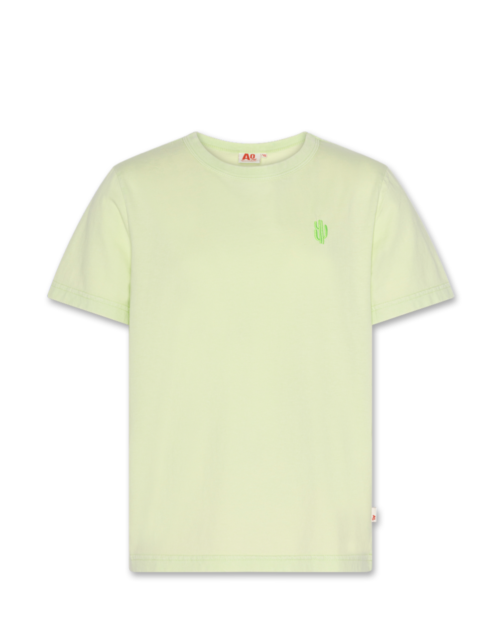 A076 t-shirt mat garment dye light green