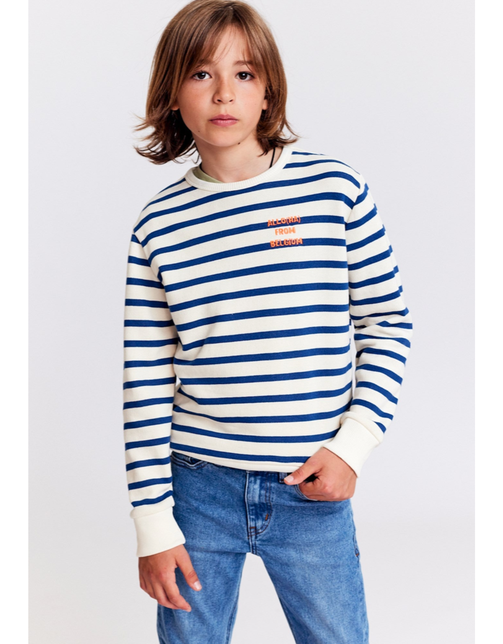 A076 sweater tom striped estate blue