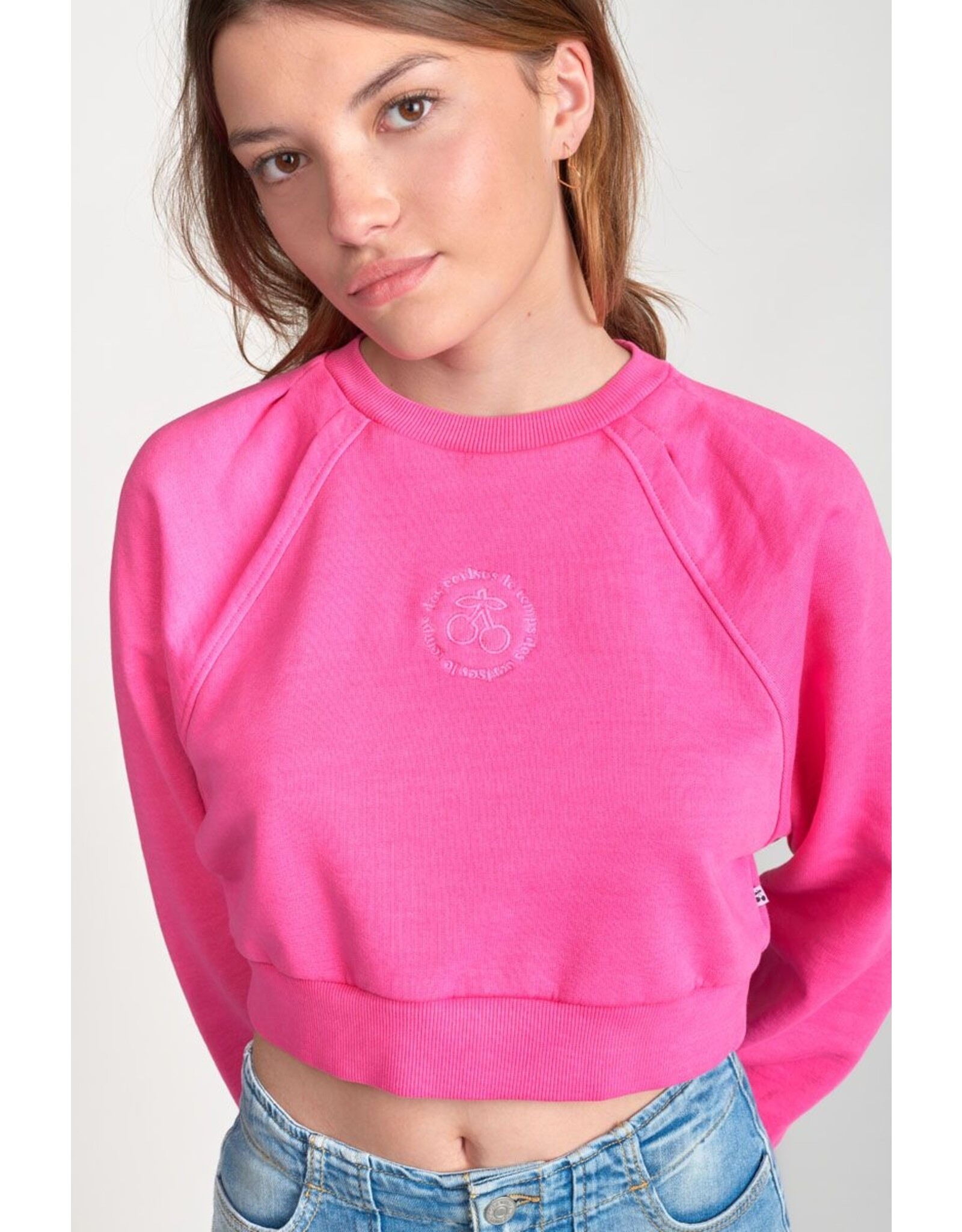 Le temps des cérises fuchsia sweater Tyragi