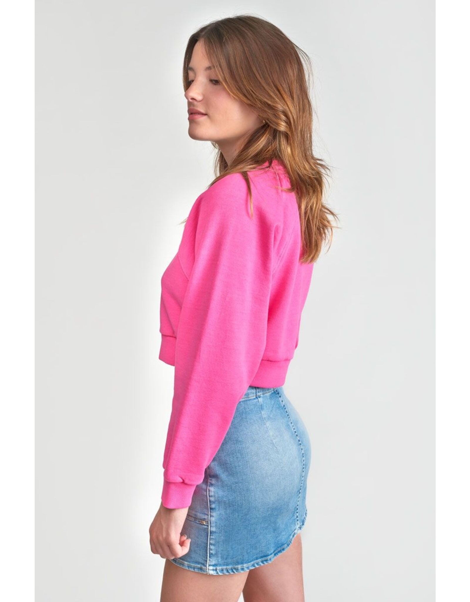 Le temps des cérises fuchsia sweater Tyragi