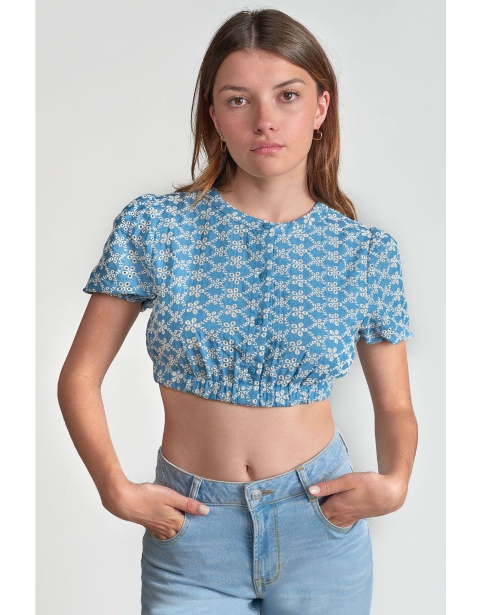 Le temps des cérises crop top bloemetjes