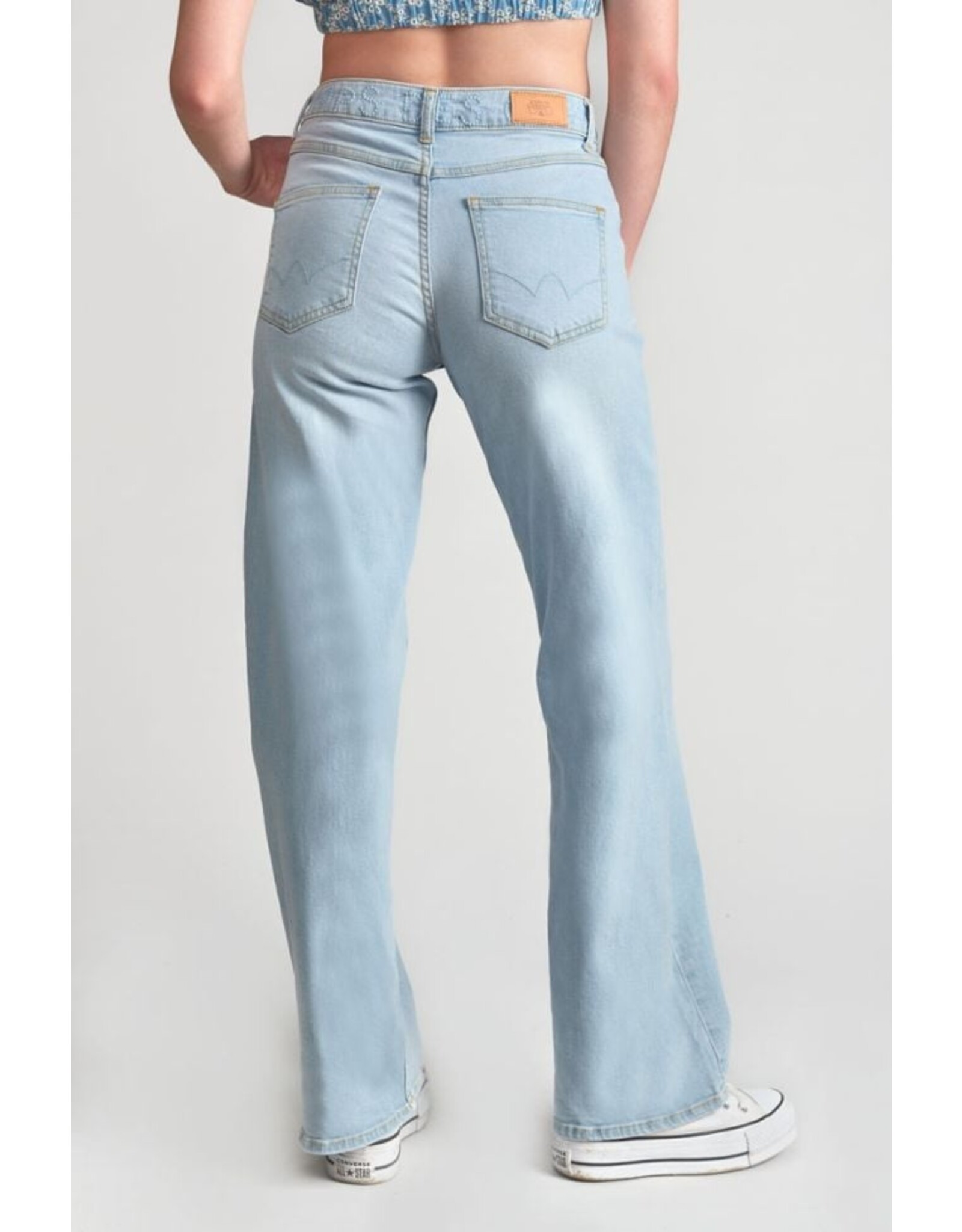 Le temps des cérises wijde jeans Romigi light blue