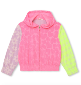 Billieblush cardigan kap badstof roze geel