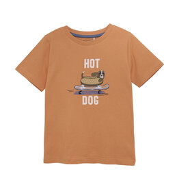 minymo t-shirt oranje hot dog
