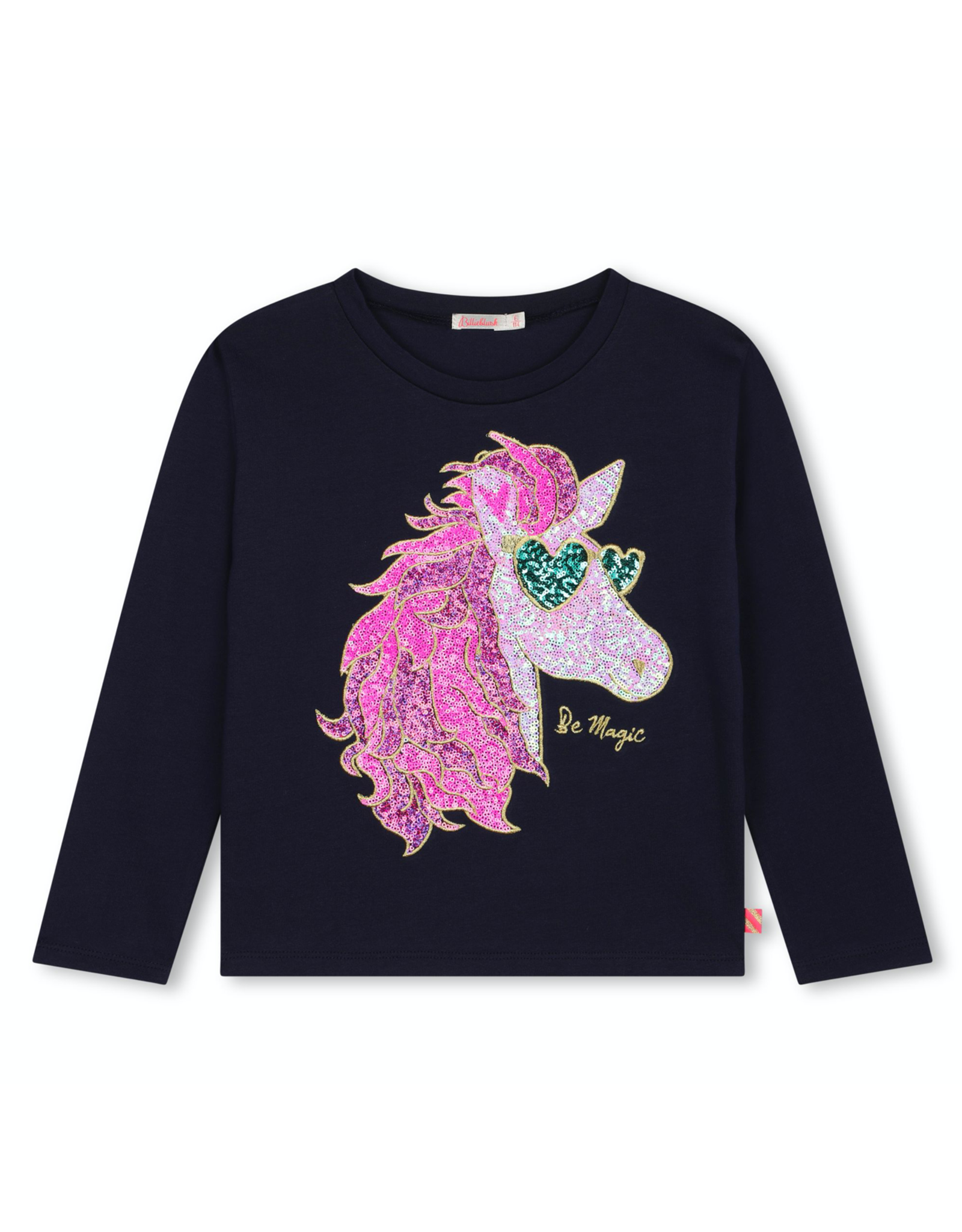 Billieblush t-shirt marine paard be magic