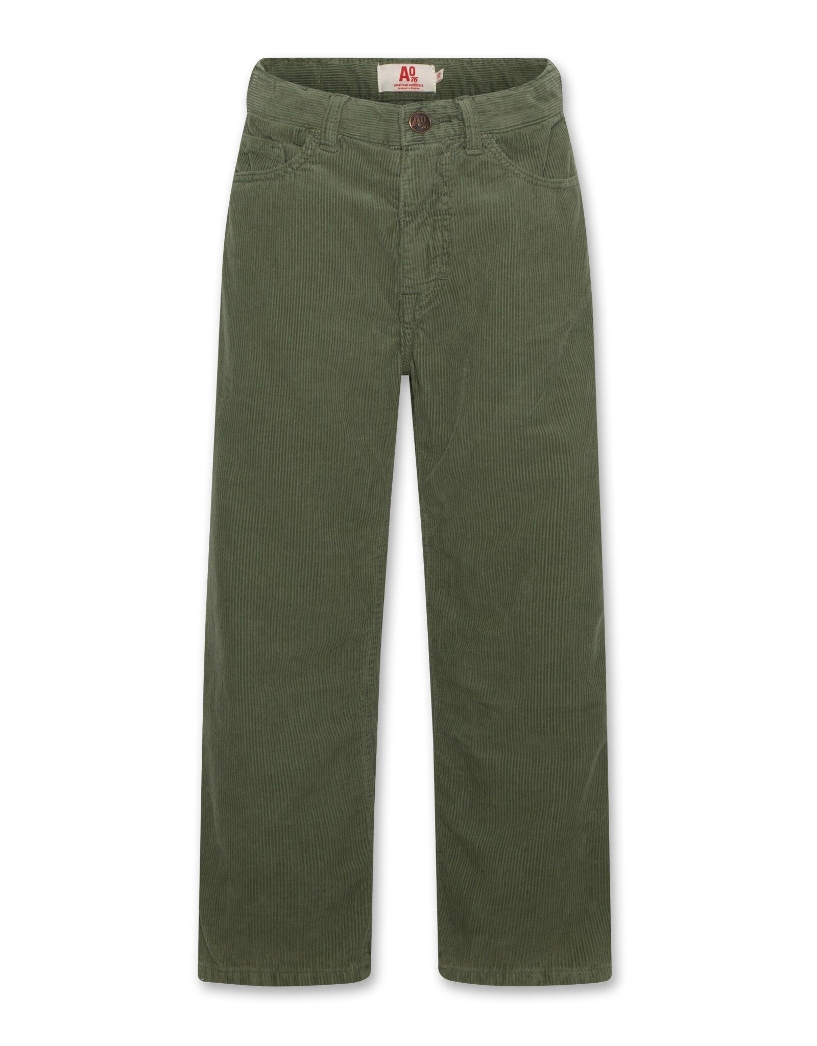 AO76 Finn cord pants olive night/earth green