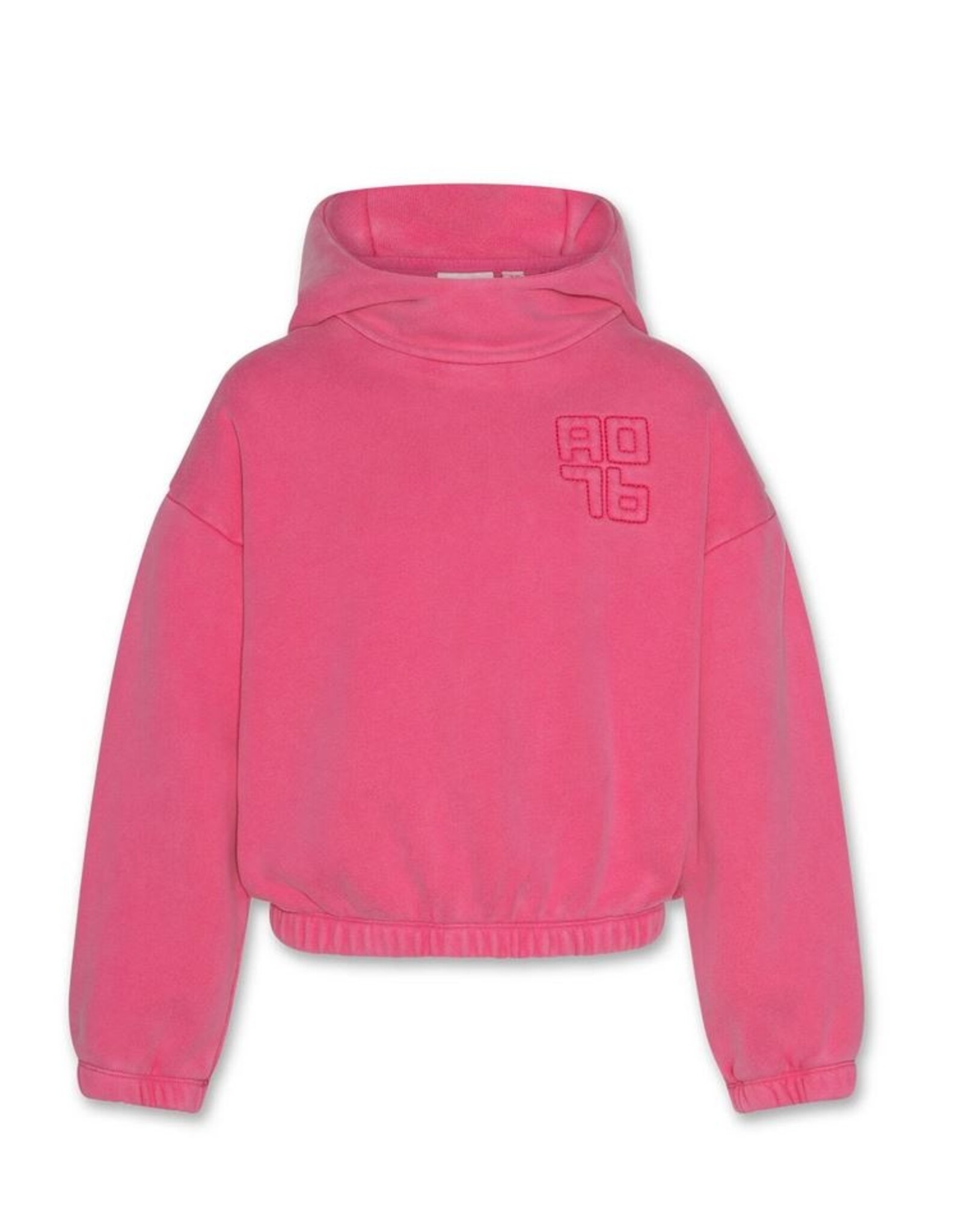 A076 hoodie Blair logo raspberry