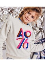 A076 grijze sweater Lori logo