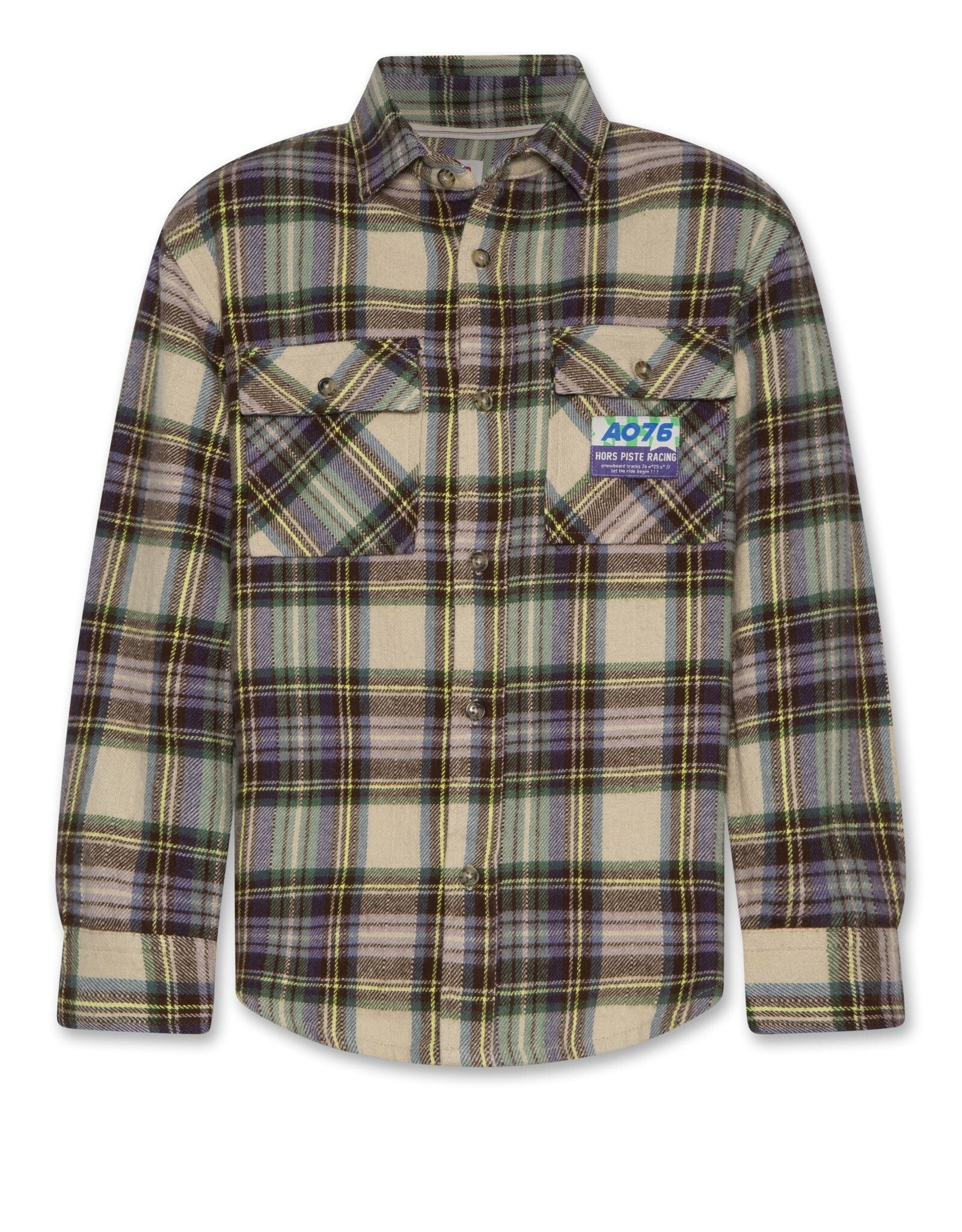 AO76 walis hemd flanel groen checked