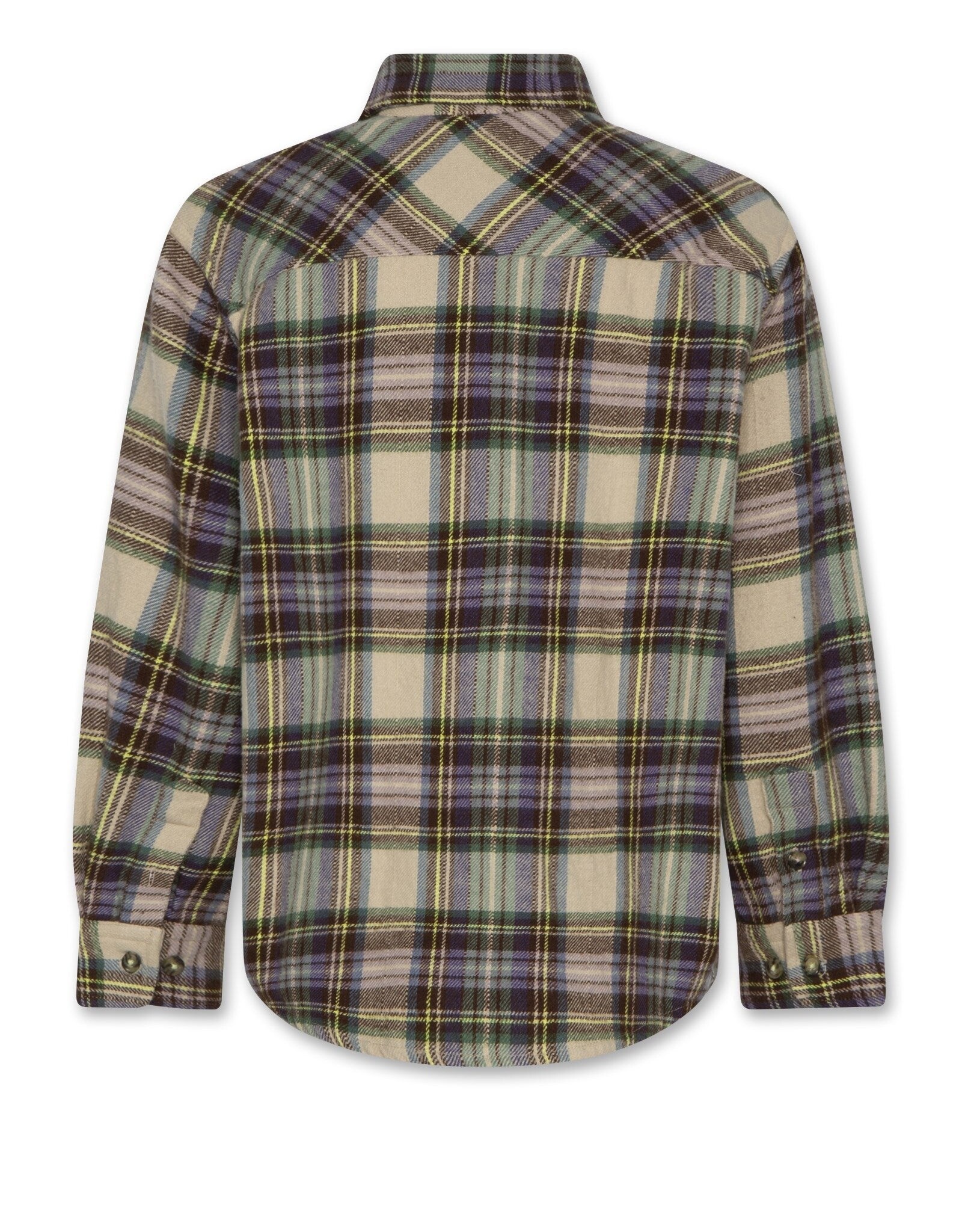 A076 walis hemd flanel groen checked