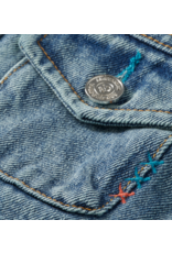 Scotch & Soda jeansjas gewatteerd teddy kraag