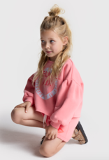 Alix mini sweater raw edge bright peach