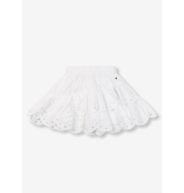 Alix mini broderie skirt soft white