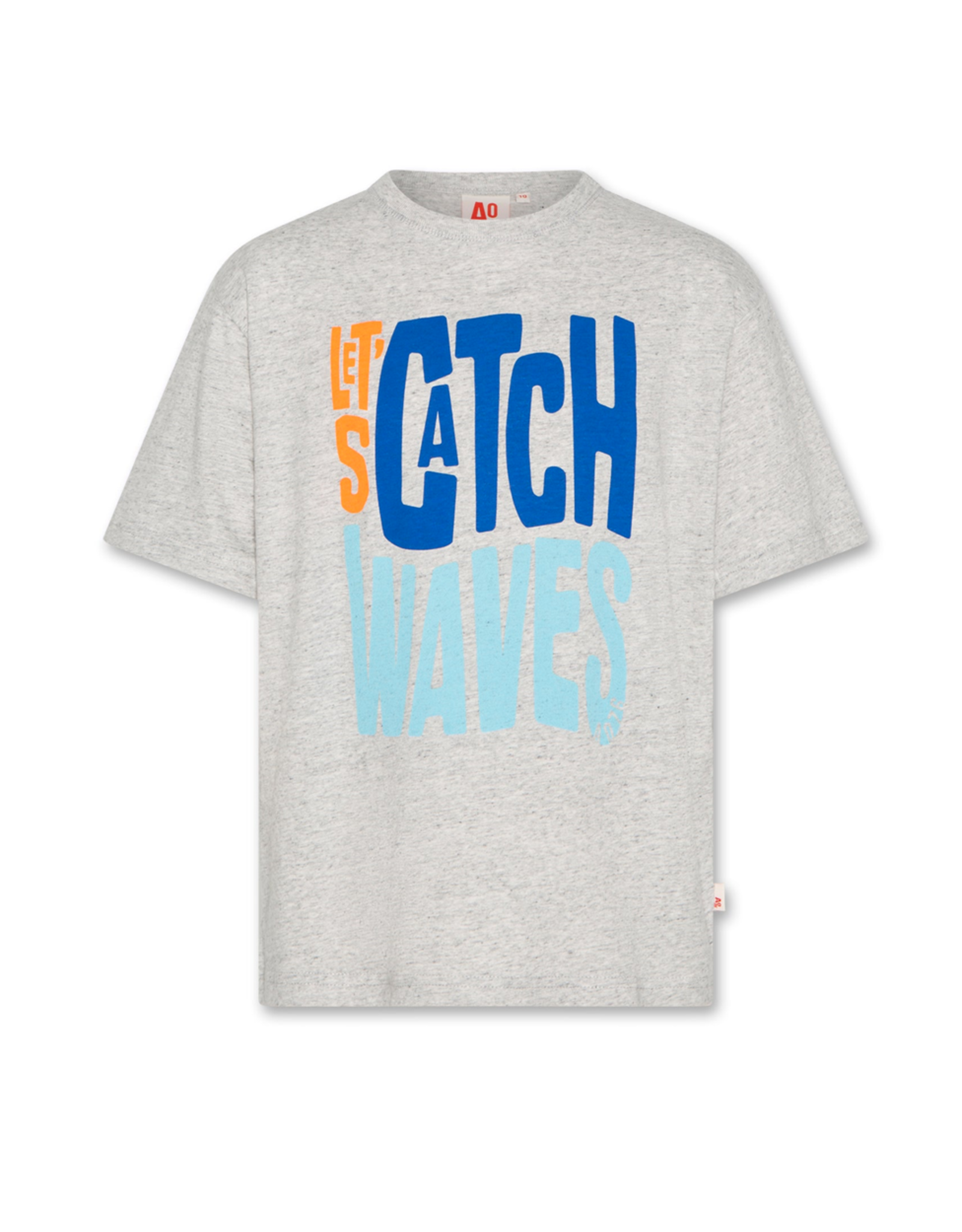A076 t-shirt grijs let's catch waves